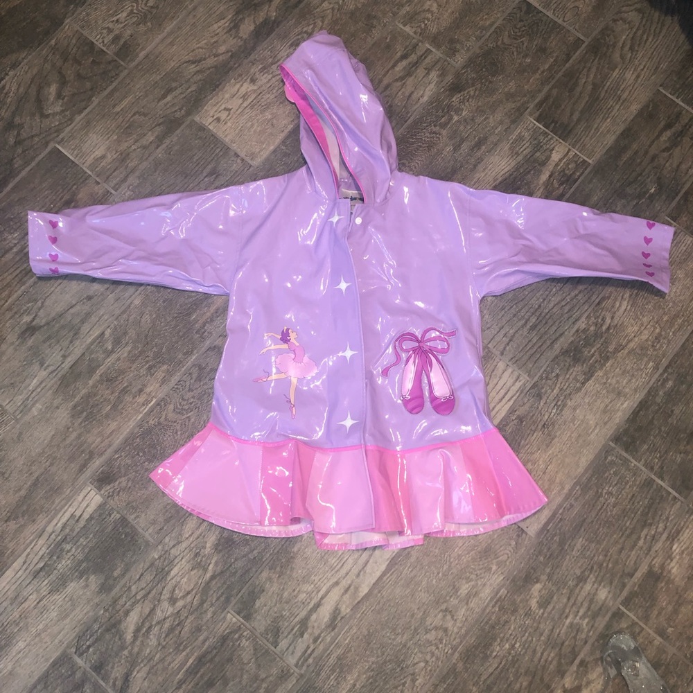 Adorable Little girls purple raincoat
